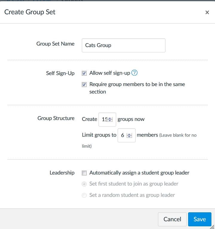 Canvas create groups image