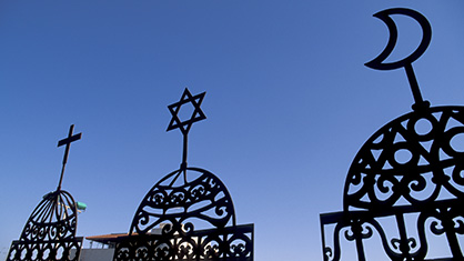 Symbols of Christianity, Judaism and Islam