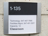 Classroom sign.