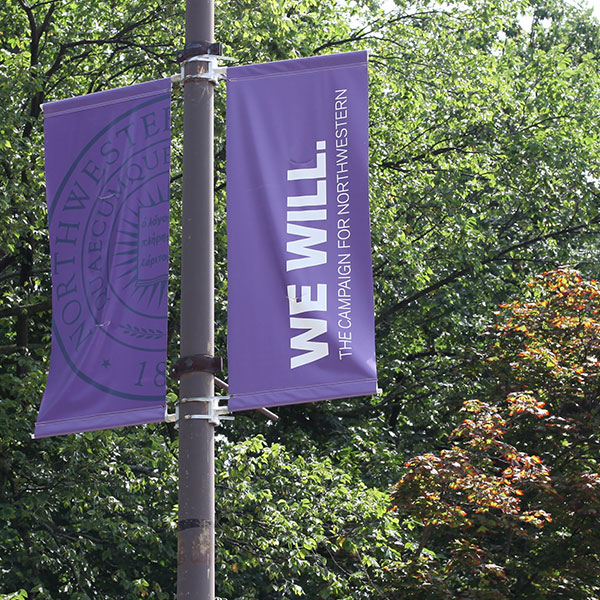 Photo of "We Will" fundraising banner