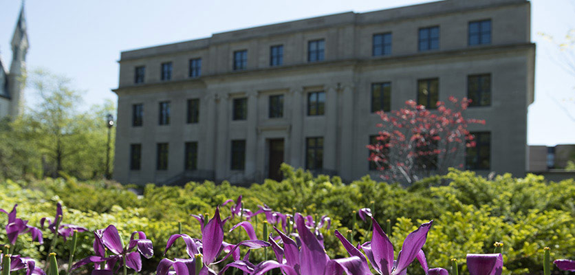 Picture of the front of Harris Hall