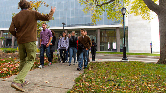 Northwestern classroom with students and the teacher