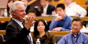 Michael L. Ducker '99, delivers a keynote speech at the April 19 Greater China Business Conference. Ducker is president of FedEx Express, international division.