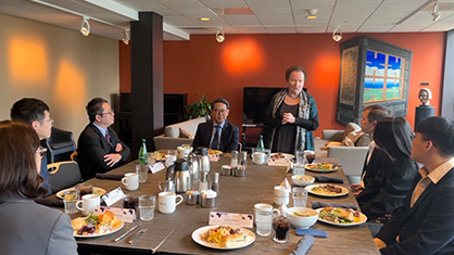 Dévora Grynspan hosts luncheon for representatives from the Taipei Economic and Cultural Office
