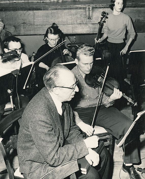 Aaron Copland works with students