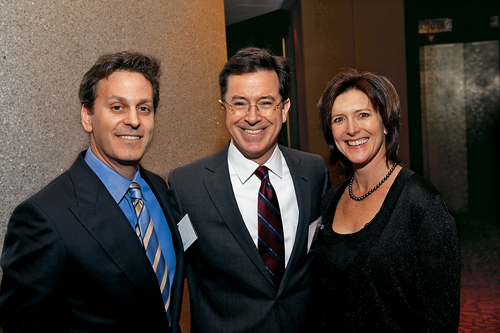 stephen colbert wife. with Stephen Colbert and