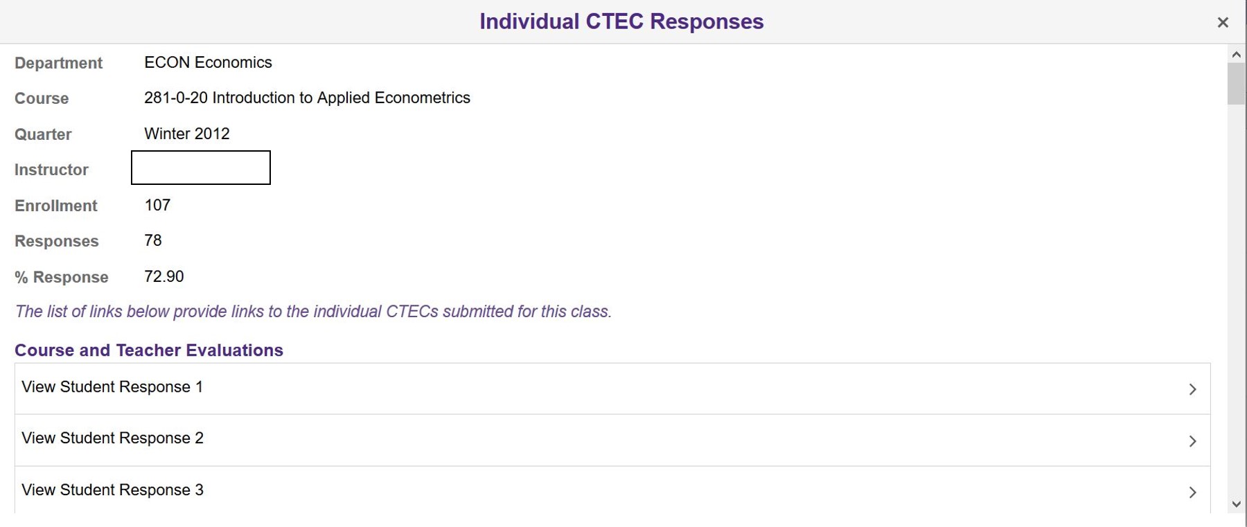 list of ctecs submitted