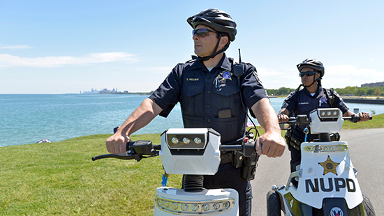 officers on a bicycle