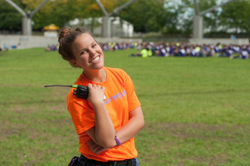 a girl smiling