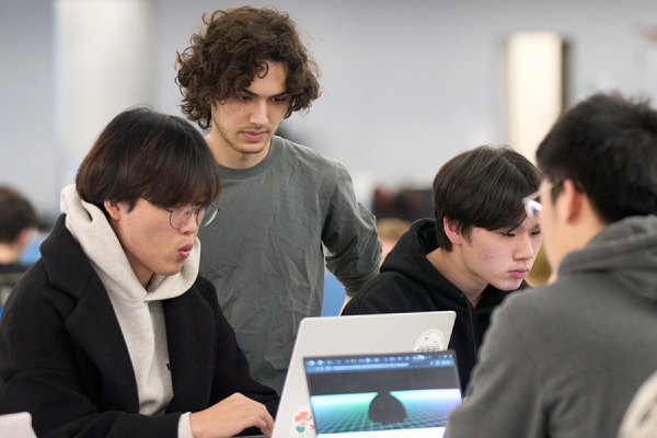 students studying