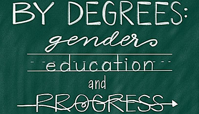 By degrees, gender education and progress poster art