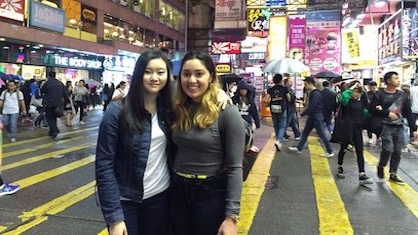 Exchange students in Hong Kong