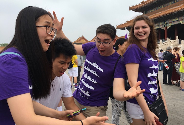 Students studying in China during the summer quarter