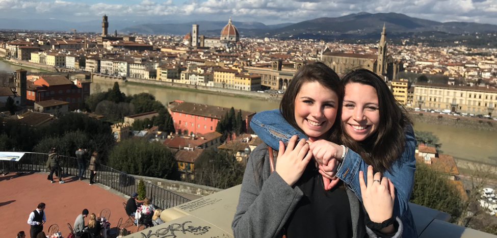 Student and friend visiting Florence