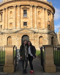 My friend and I in front of the Radcliffe Camera - Oxford