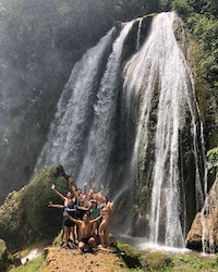 One of our many hikes in Guatemala- this picture was taken after we got to swim in a waterfall! -Guatemala