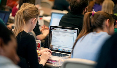 student with laptop