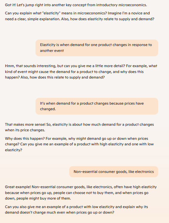 Snippet of question and answer converstaion in Copilot