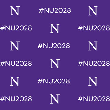 NU Zoom background with repeating Northwestern logos