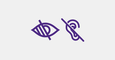 hearing and sight impairment icons