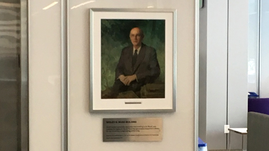 Donor portrait plaque, Seeley G. Mudd Building