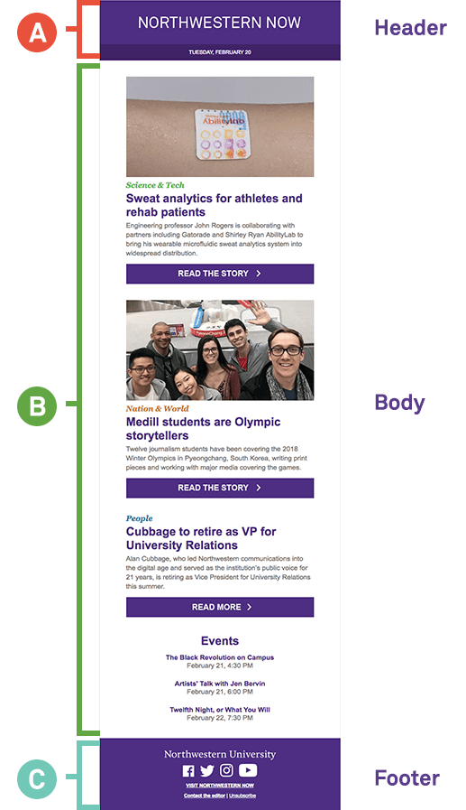 Newsletters Brand Tools Northwestern University