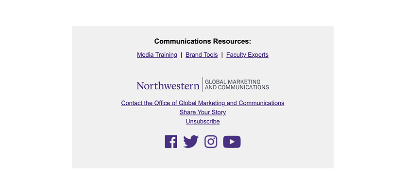 Email footer example