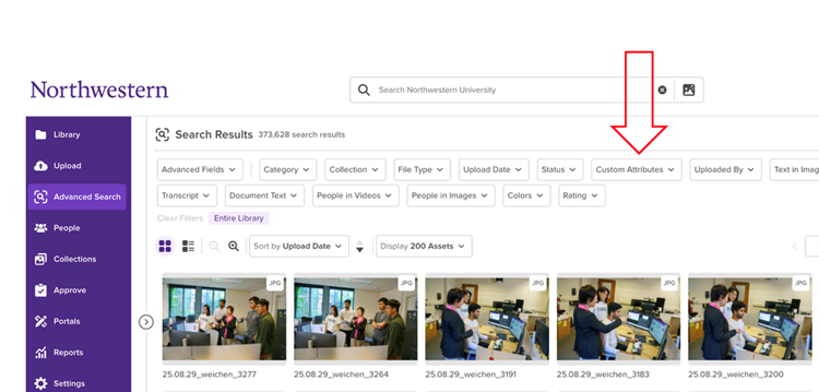search assets by date image