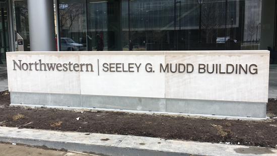 Building sign, Seeley G. Mudd Building