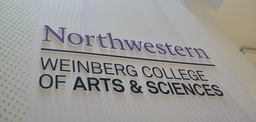 northwestern wayfinding sign weinberg