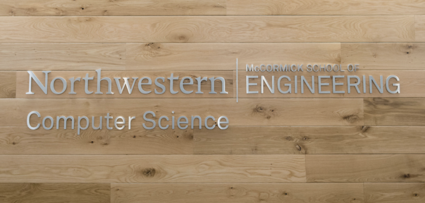 northwestern wayfinding sign