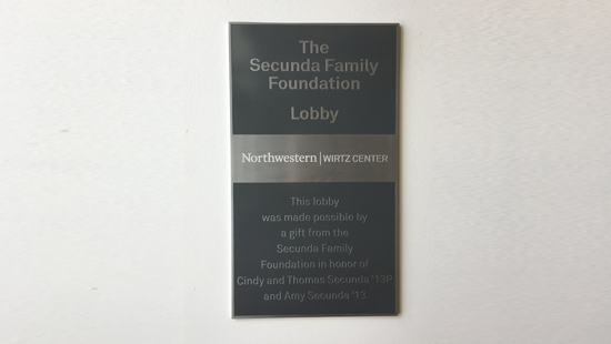 Donor Plaque, Wirtz Center