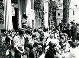 Group of Students occupying the Bursar’s Office