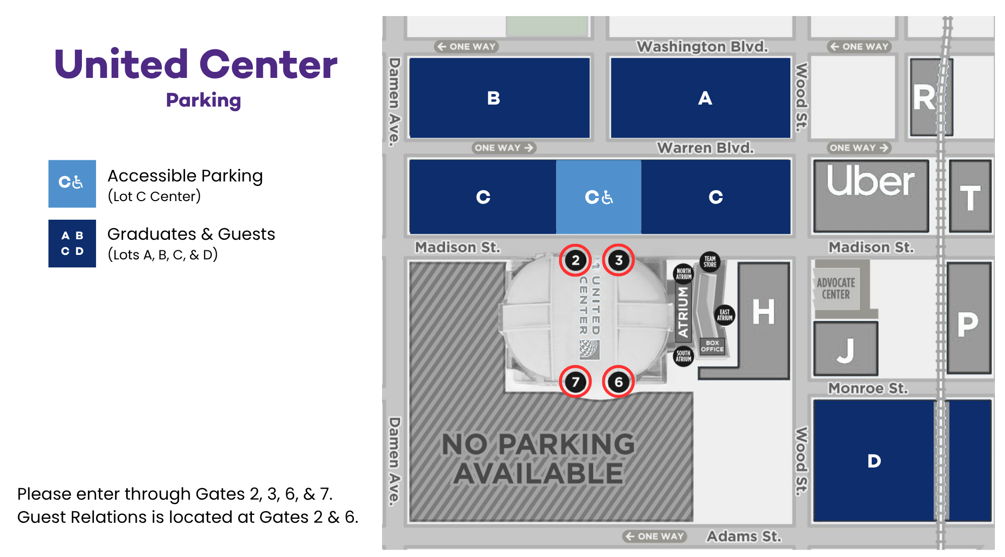 United Center Parking Map