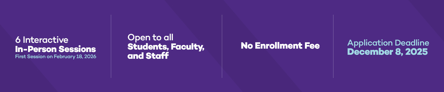 CatalystNU Hightlights: 6 in-person sessions, first session January 24, 2026. Deadline to apply Dec 8.