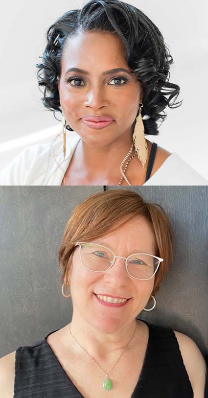 Michelle Johnson and Amy Burtaine