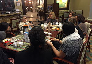 Dr. Neena Schwartz leading a discussion with MS-RSM students.