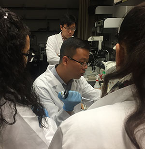 professor in lab
