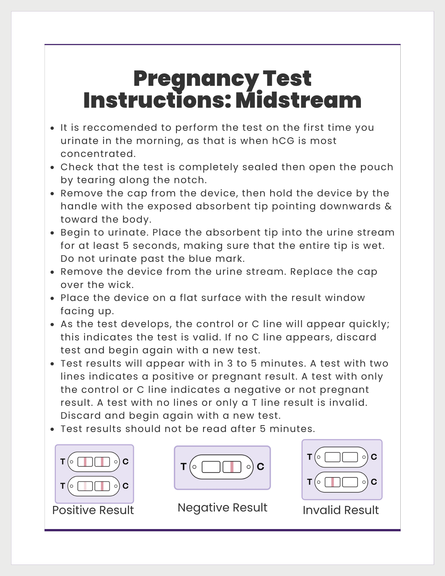 Pregnancy Test Page 1