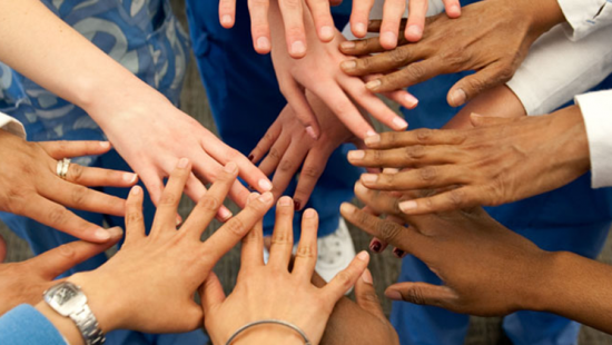 hands in a circle