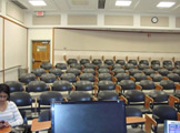 View of seating from podium.