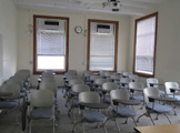 Photo of locy hall room number 318 showing the full room