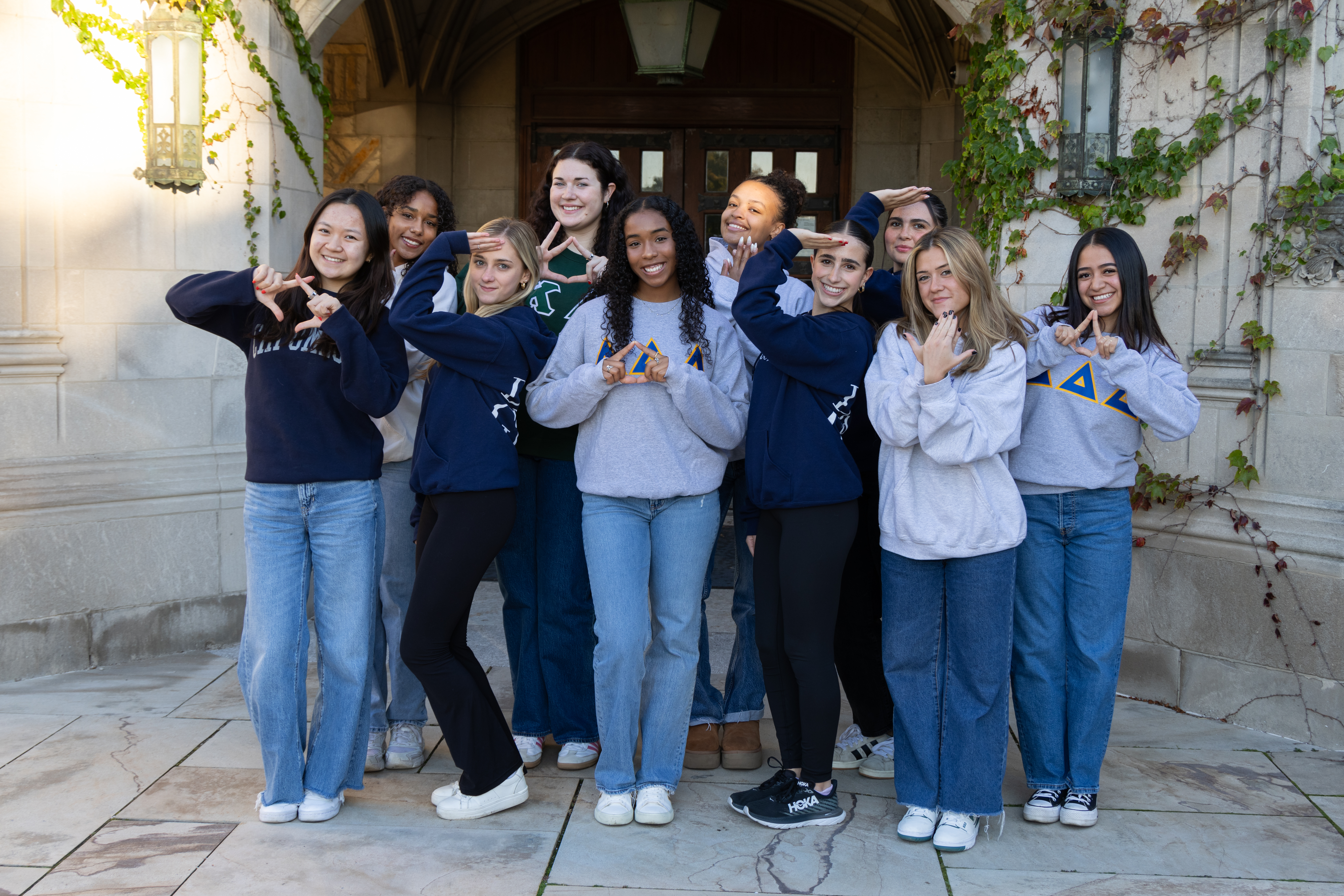 Students posing