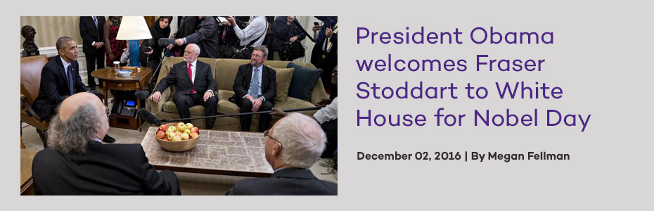 Fraser Stoddart in White House with President Obama