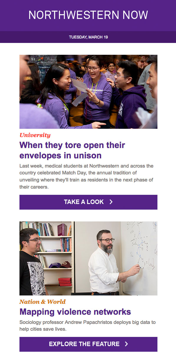 Northwestern Now newsletter