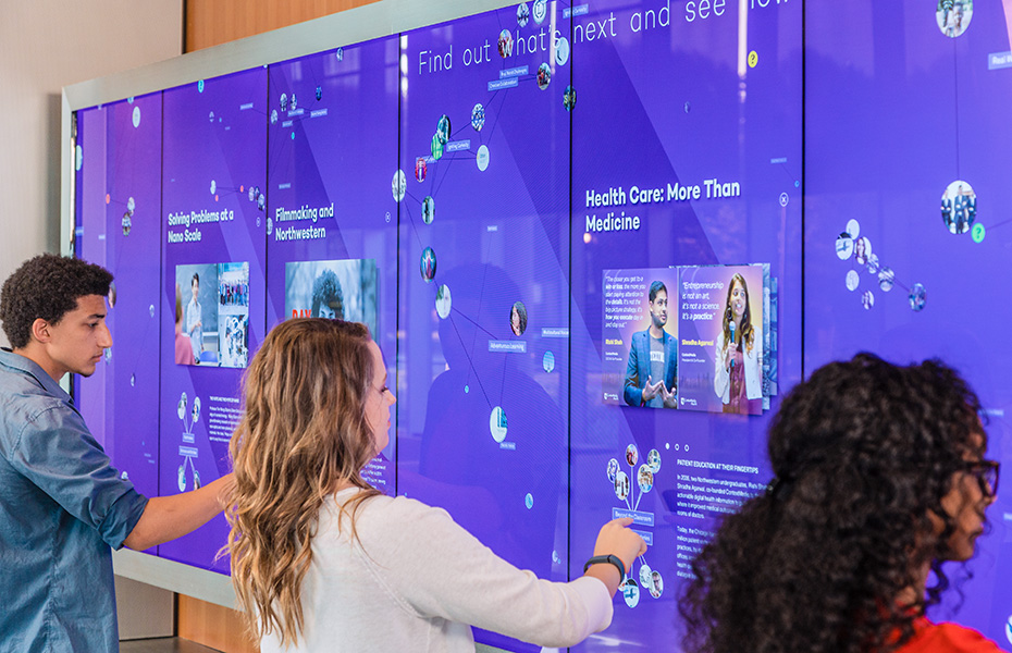 Visitors Center touch screen wall