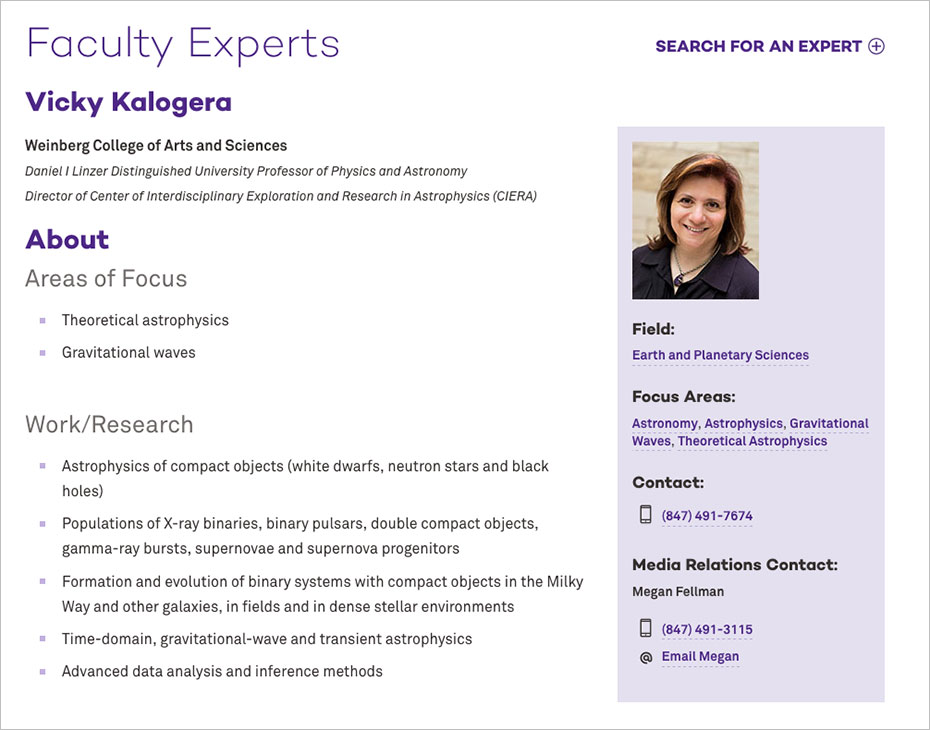 Faculty Experts profile
