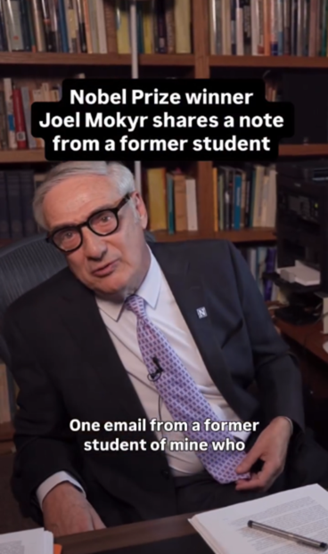 instagram post of joel mokyr