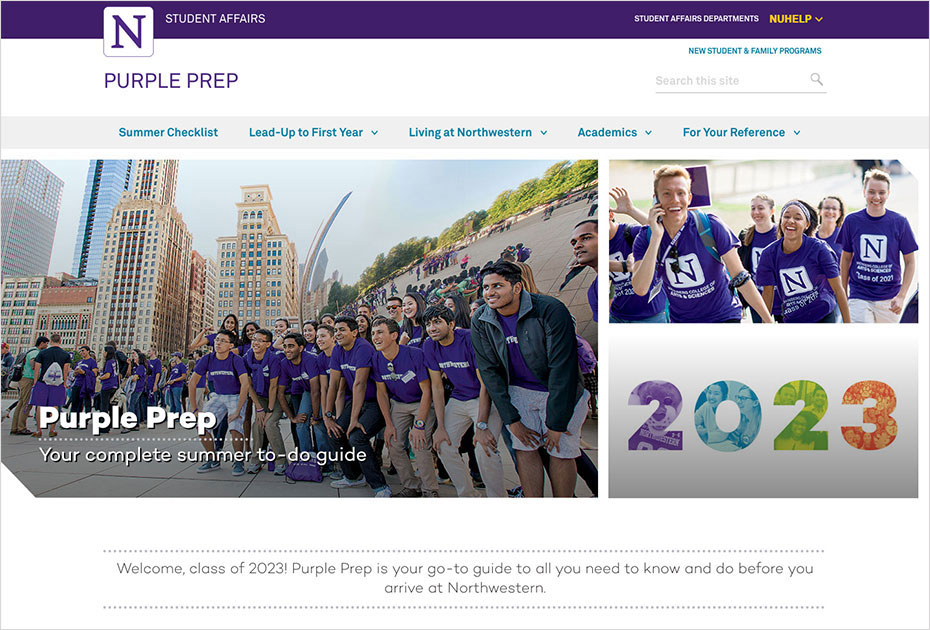 Purple Prep homepage