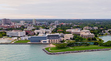 aerial view of campus